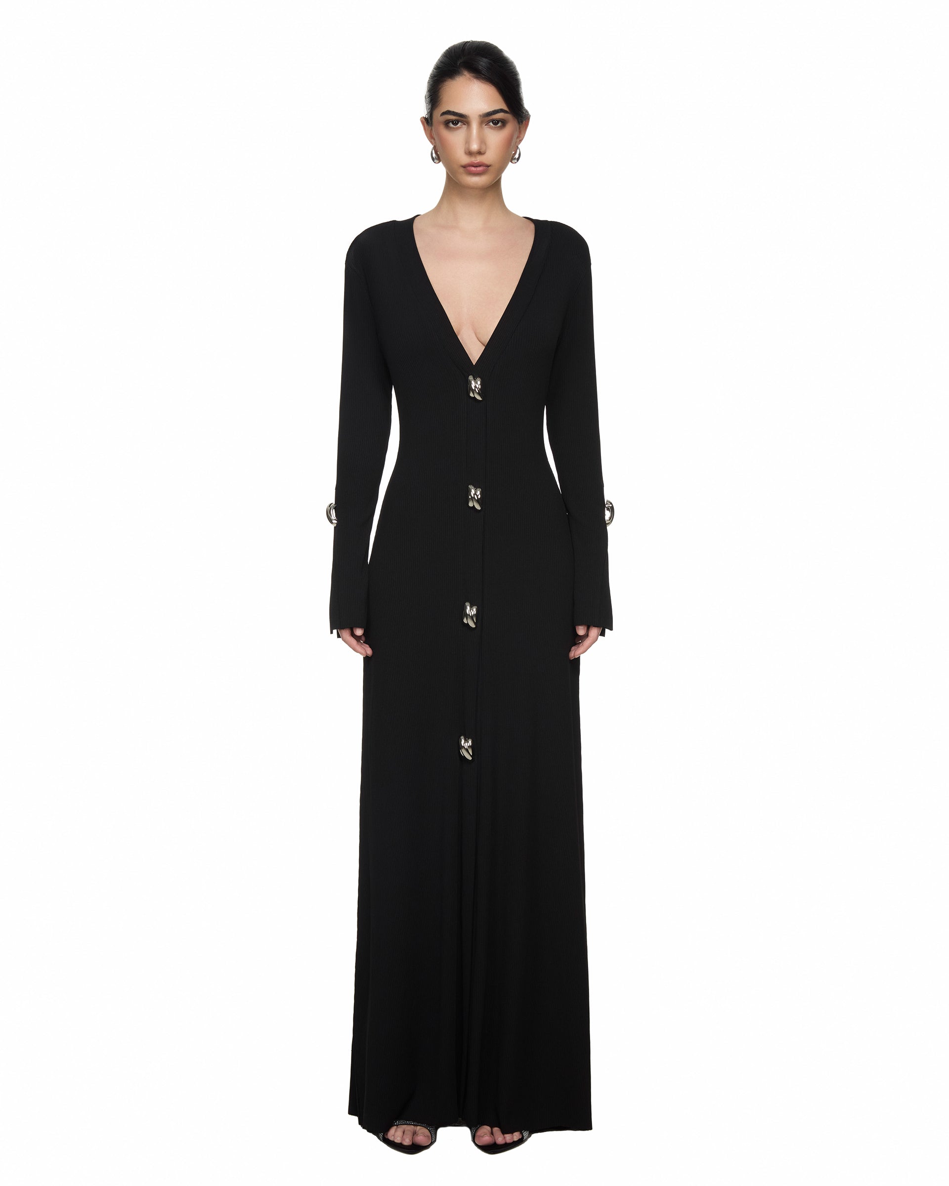 Ember Knit Maxi Dress - Noir