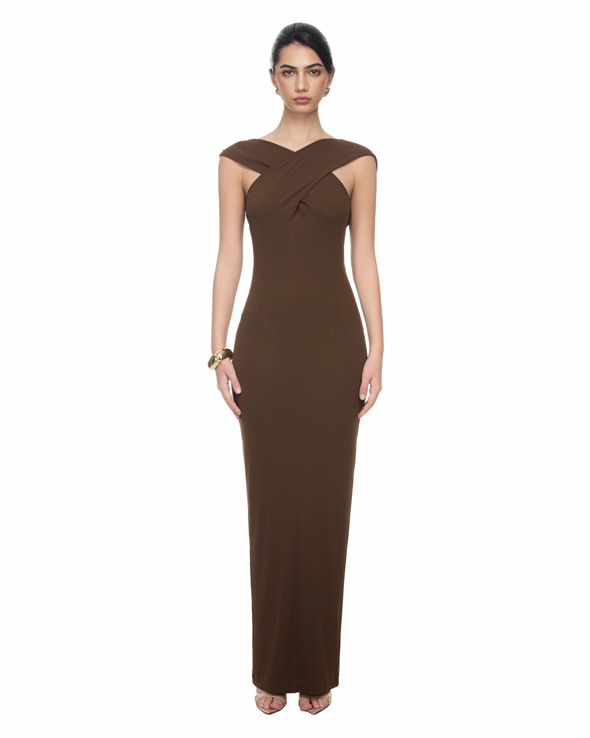 Mocha Serenade Maxi Dress