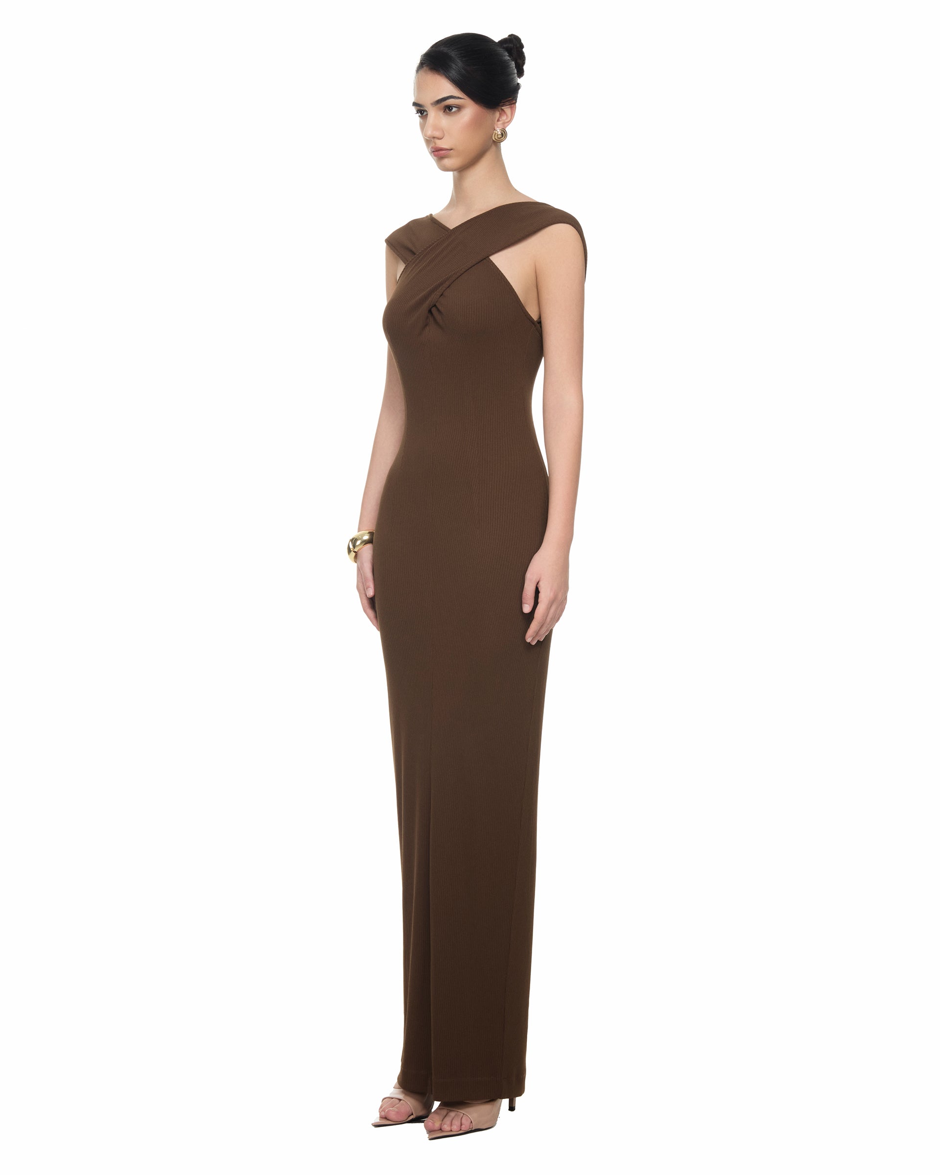 Mocha Serenade Maxi Dress