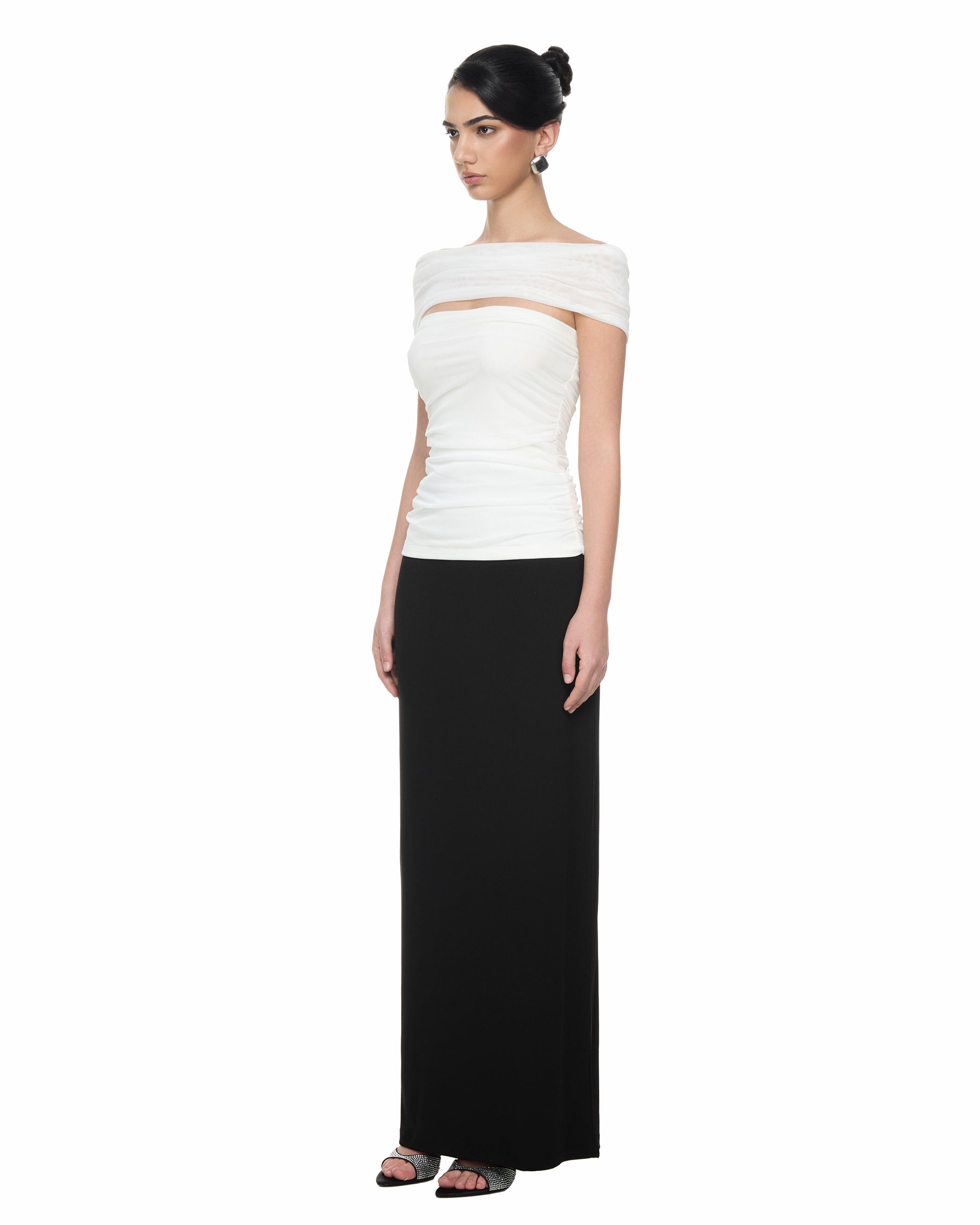 Eloise Twist-Off Shoulder Top
