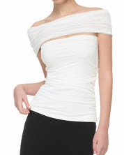 Eloise Twist-Off Shoulder Top