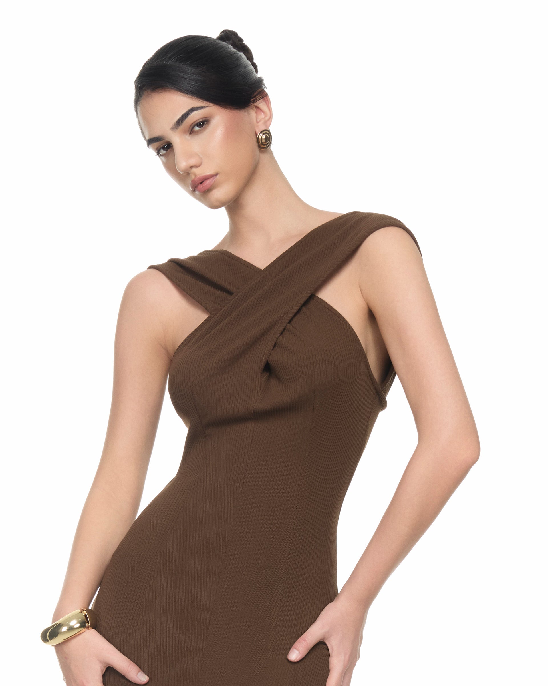 Mocha Serenade Maxi Dress