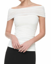 Eloise Twist-Off Shoulder Top
