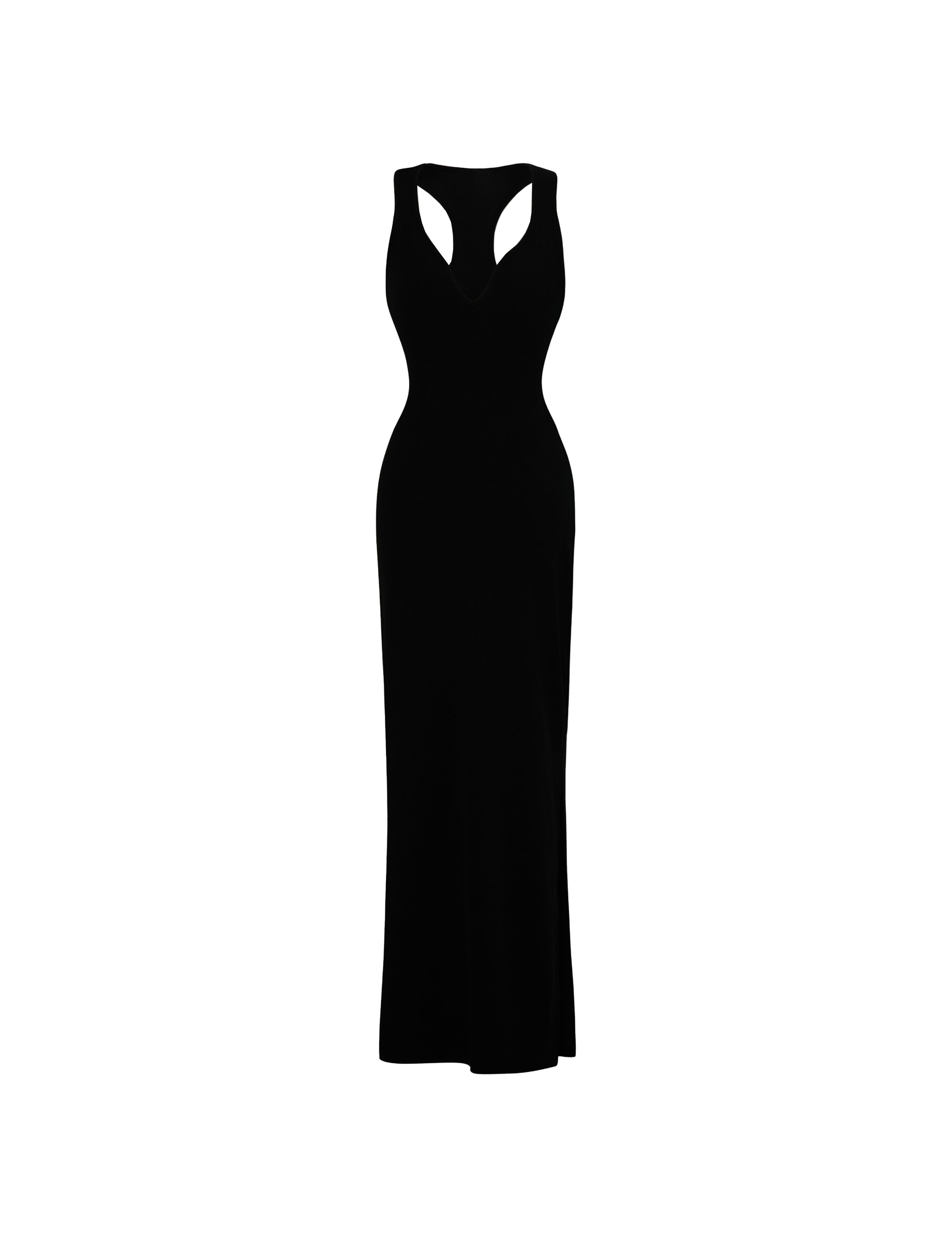 LydiaVNeckMaxiDressBlack-Front.jpg